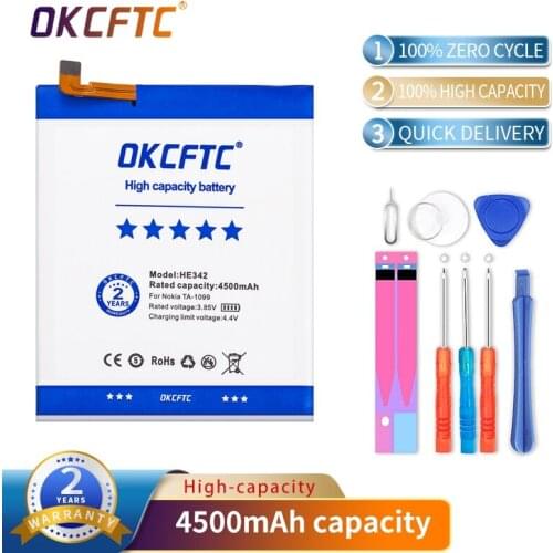 4500mAh HE342 HE 342 Mobile Phone Batteries For Nokia X6 2018 6.1 Plus TA-1099 X5 TA-1109 5.1 Plus Battery