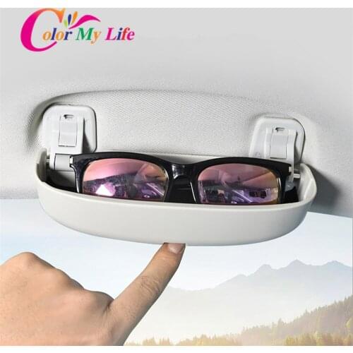 Color My Life ABS Car Sunglasses Holder Glasses Case for Audi A4 B8 B9 A3 8V Q3 Q5 2013 - 2021 Interior Storage Box Accessories