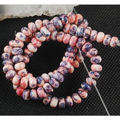 Free shipping Women Fashion Jewelry 4x6mm Fashion Jaspe Abacus Loose Beads 15.5" FG6311
