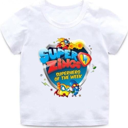 Fast Shipping New Summer Baby Boys T shirt Los Super Zings Series 4 Print Piano Kids T-Shirts Funny Children Girls Tops Clothes