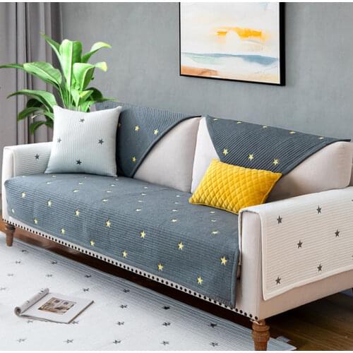 Sofa Covers Couch Four Season Universal Sofa Cushion Towel Cotton Slipcover Sofa Cover Armrests 1/2/3/4-seater For Living Room