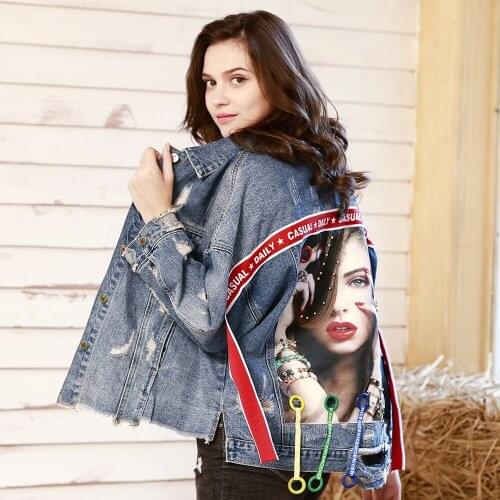 Loose Denim Jacket Woman Windproof Street Wear Coat Oversized BF Women Jean Jacket Autumn Spring Female Big Size Clothing