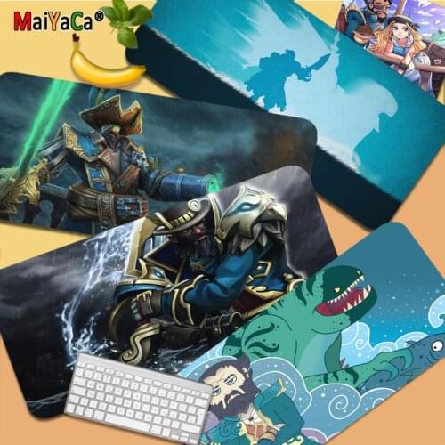 MaiYaCa Dota Kunkka In Stocked Gamer Speed Mice Retail Small Mousepad Size for L XL game Customized mouse pad for CS GO PUBG