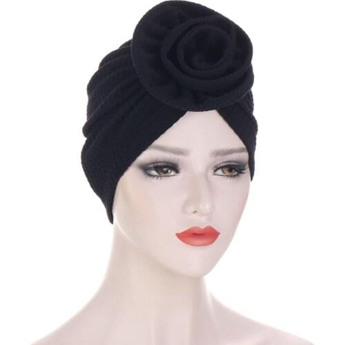 Muslim women solid cap cotton printed female headscarf multicoloured jacquard headscarf striped floral headscarf high elastic la