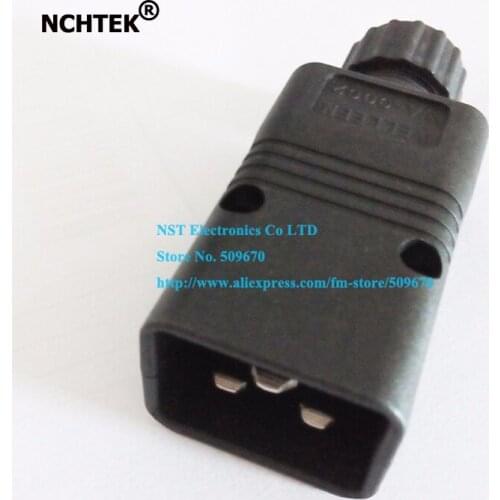 NCHTEK High Quality IEC 320 C20 16A/250V PDU UPS Connector, IEC 320 C20 Rewirable Plug/Free Shipping/2PCS