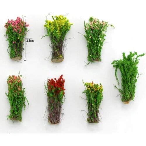 2018 New 30Pcs/Lot Flower Model Trees Mixed Model Landscape Trees In 3.5cm Bush
