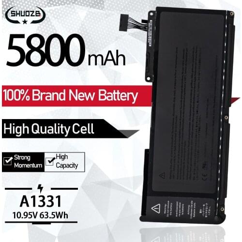 New A1331 Laptop Battery For Apple MacBook 13.3" A1331 A1342 Unibody MC207LL/A MC516LL/A 020-6809-A 10.95V 63.5WH
