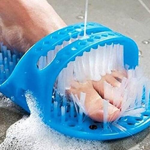 Bath Shoe Foot Scrubber with Pumice Stone Massager Slippers for Feet Care PVC Shower Brush Bathroom Products