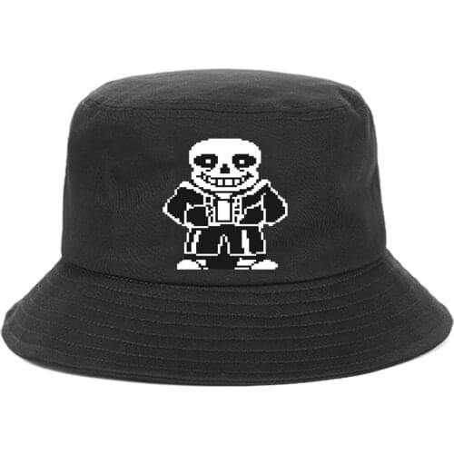 Anime Undertale Bucket Hat teenager Outdoor Summer Hip Hop Beach Sun Caps unisex Streetwear Chapeau Caps Fisherman Caps