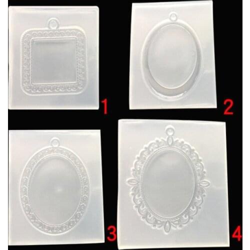 Full Mirror DIY Jewelry Fillings Pendant Hole Time Gem Silicone Mold Charms Handmade Epoxy Resin Earrings Necklace Mould Craft
