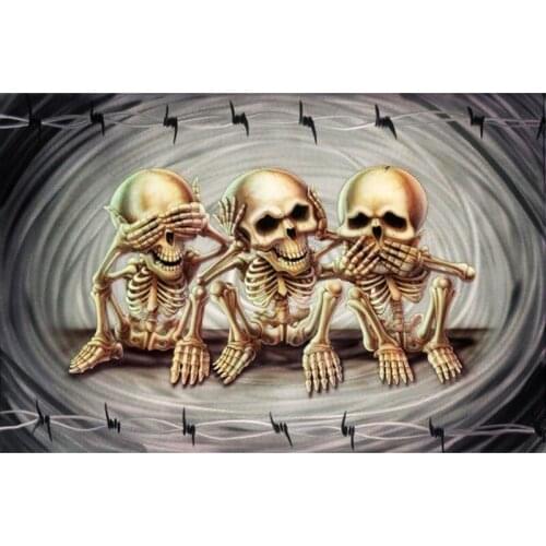 Full 5d Diy Square,Round Diamond Painting Cross Stitch -skeleton- 3d Embroidery Rhinestone Home Wall Sticker decor gift