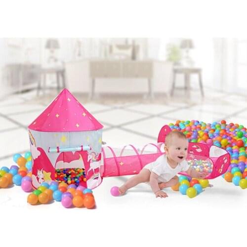 Portable Baby Playground Playpen Children Large Kids Tent Ball Pool Balls Pit with Tunnel Baby Park Camping Pool Room Decor Gift