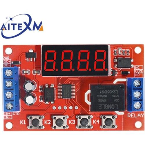 DC 5V 12V 24V 10A Adjustable Time Delay Relay Module LED Digital Timming Relay Timer Delay Trigger Switch Timer Control Switch