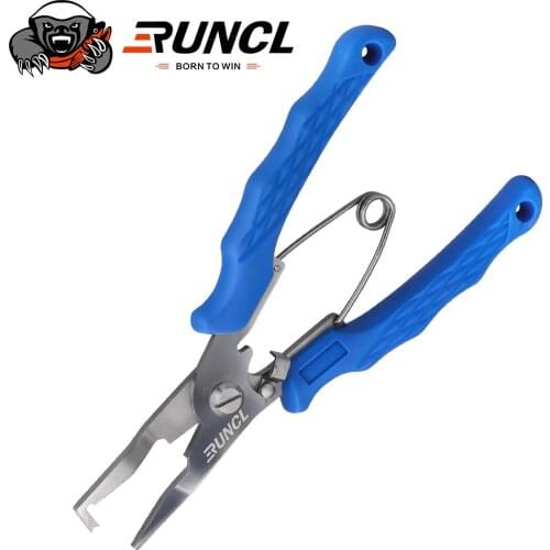 RUNCL S8 3 Cr Stainless Steel Fishing Pliers Grip Set Split Ring Cutters Line Hook Recover Fishing Tackle High Quality Tool