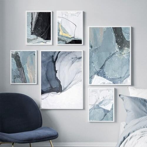 Morden Canvas Painting watercolor line Prints Art Posters Prints Abstract Art Wall Ink painting Pictures Living Room Home Decor