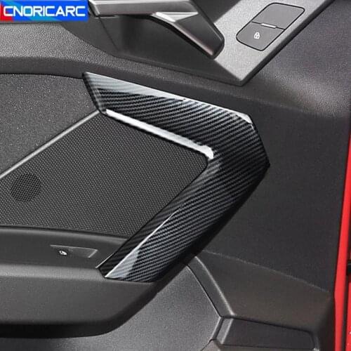 Car Styling Inner Door Armrest Frame Decoraiton Cover Trim For Audi A3 2021 Auto Doorknob Stickers Interior Accessories
