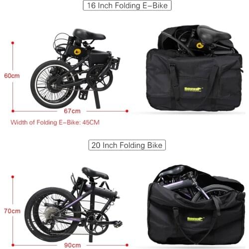 Rhinowalk Bike Carry Bag 16" 20" Folding Bag Portable Bicycle Carry Bag Cycling Bike Transport Case Travel Bicycle Accessories