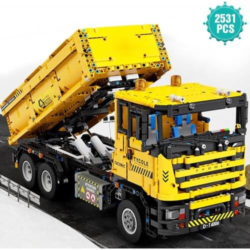 Technical Expert Engineering Vehicle Series Building Blocks Ideas Dump Truck Bricks Assembly Toys For Children Boys Holiday Gift