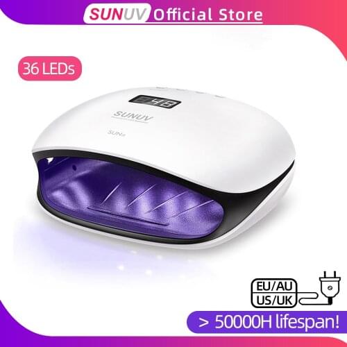 SUNUV SUN4 48W UV LED Lamps Nail Dryer Lamp with LCD Display Smart UV Phototherapy Nail Art Manicure Tool Ladies Gift