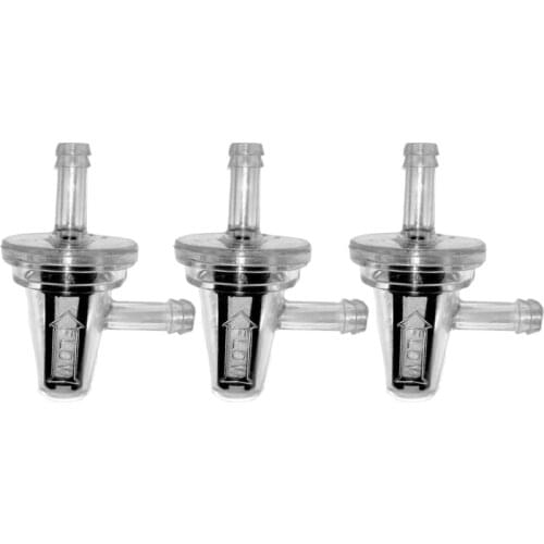 3Pcs Universal Motorcycle Right Angle Inline Fuel Filter 1/4Inch 6mm Hose Lines for KAWASAKI Yamaha