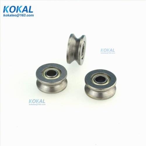 [V0413-6]1PCS high quality metal Gcr15 flute type V groove deep groove ball bearing wheel pulley 624VV 0413V 4*13*6mm