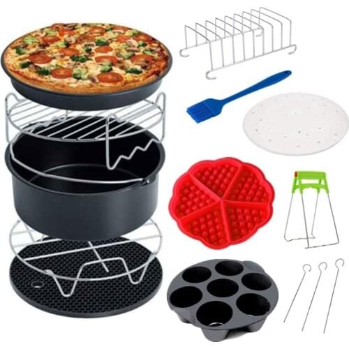 6-8 Inch 12pcs High Quality Air Fryer Accessories For Gowise Phillips Cozyna and Secura Fit All Airfryer 3.7 to 5.3QT