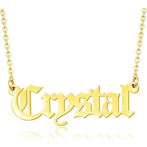 Customized Nameplate Womens Necklace Fashion Stainless Steel Custom Letter Gold Silver Color Choker Personalized Christmas Gift