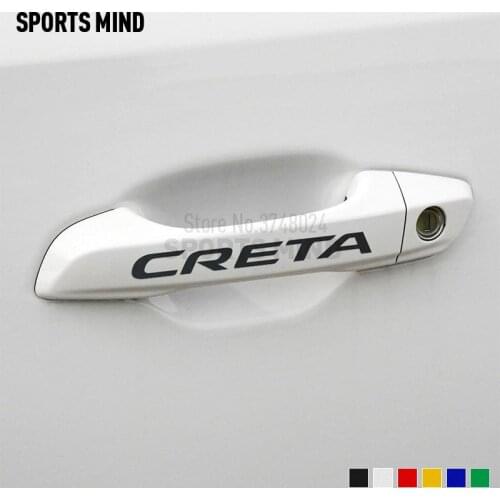 10 Sets Sports Mind Car Sticker Decal For Hyundai Creta Ix25 Accessories Car Styling Automobiles Car Door Handle Sticker