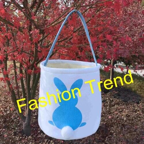 100pcs/lot good qualtiy 4 colors Lovely Rabbit Easter Gift Tote Bag Environmental monogram easter tail bucket easter basket