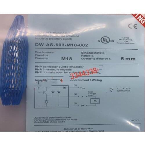 3pcs New High Quality Proximity DW-AS-603-M18-002 DW-AS-601-M18-120 DW-AS-602-M18-120-002 DW-AS-601-M18-002 DW-AS-602-M18-002