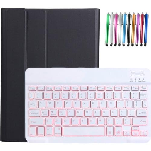 7 Color Backlight Keyboard Case for Lenovo Tab M10 FHD Plus 2020 TPU Leather Case for Lenovo Tab TB-X606X X606F Keyboard
