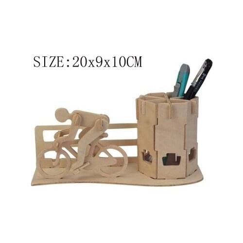 Riding pen unisex Wooden Three-dimensional Jigsaw Puzzle 3d Simulation Model Of Bike Riding Pen Unisex Construction Educational