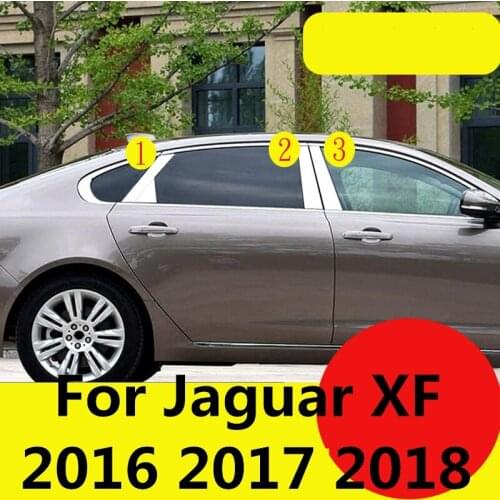 For Jaguar XF 2016 2017 2018 trim Car Window BC Column sequins Stirps Cover Stickers Exterior decoration Auto Accessories