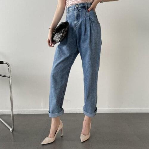 Harem Jeans Pants Women High Waist Loose Blue Denim Jeans Female Trousers Spring Summer Streetwear Korean Fashion