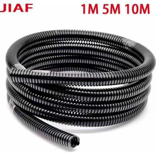 5M Meter Corrugated tube Auto Car Cable Wire Protection Black Sleeve Pipe Wire Harness Casing Corrugated Casing AD10/18.5/20/25