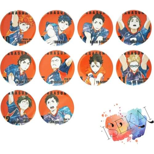 Haikyu!! Anime badge Shouyou Hinata Kageyama Tobio Tsukishima Kei Nishinoya Yuu Yamaguchi Tadashi Haikyuu Metal Badge Brooch Pin