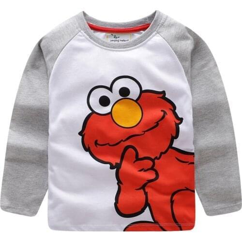 Jumping Meters New Cartoon Children T shirts Cotton Fashion Kids Long Sleeve Hot Selling T shirts Tops Boys Girls Tees