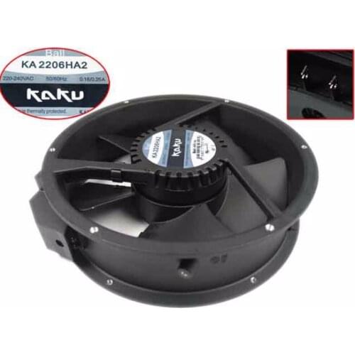 KA2206HA2-2 AC 220V 0.18A 222x222x60mm Server Cooling Fan