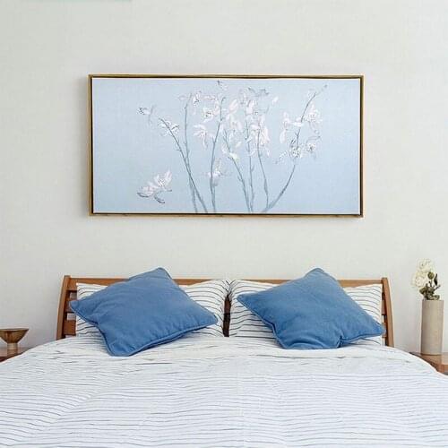 Butterfly Orchid White Flower Canvas Painting for Living Room Home Wall Decor Canvas Prints Wall Art Picture No Frame