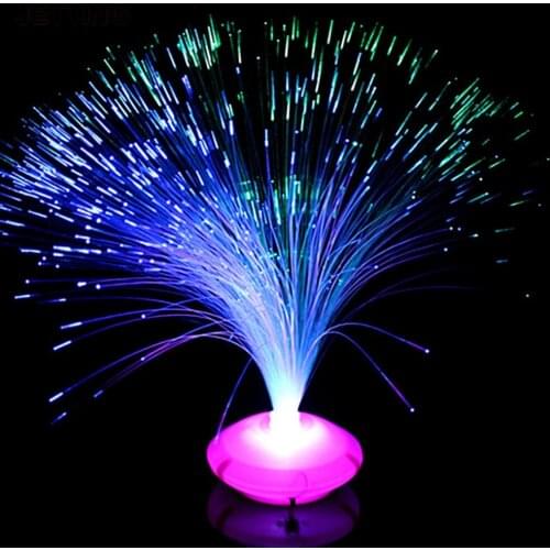 Night Light Lamp Fiber Optic Decor LED Bedroom Show Gift Top Table Party Kid Art