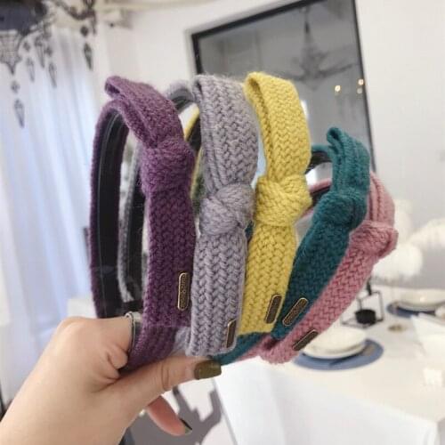 MISANANRYNE Fashion Girls Headwear Top Quality Handmade Hairband Women Knitted Headband Casual Hair Hopp Fresh Hair Accessories