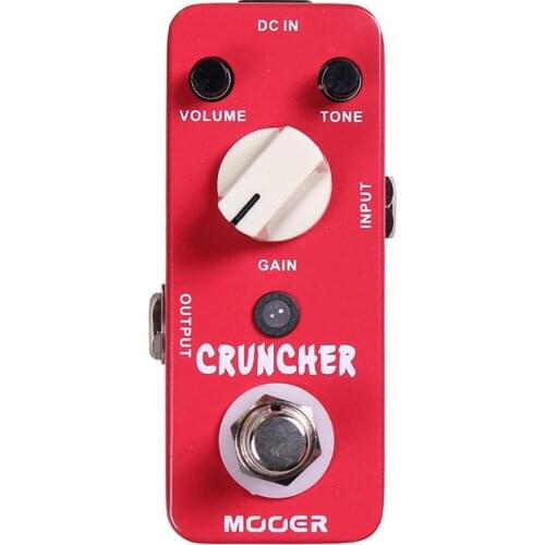MOOER CRUNCHER High Gain Distortion Guitar Pedal True Bypass Full Metal Shell Guitar Parts & Acccessories Effect Pedal