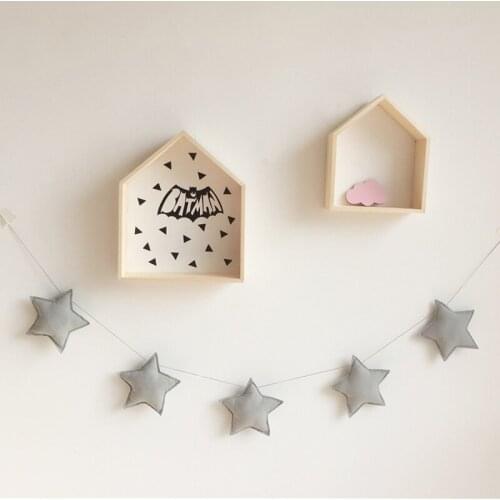 New Fashion Non Woven Fabric Moon Star Decoration Dorm Decoration Bed Decoration Hanging Wall Girls Room Decorate