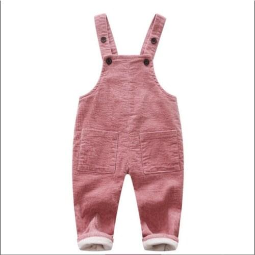 New Children Kids Overalls Pants Boys Girls Pocket Corduroy Overalls Jumpsuits Baby Clothing Jumpsuits Girls Overall