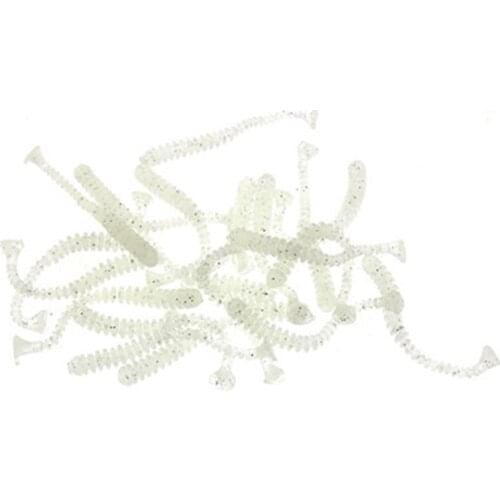 20Pcs*0.37g/5cm Fishing Worm Soft Lure Bass Pike Minnow Swimbait Jigging Earthworm Bait Pesca Jig Trout Simulation Flexible Lure