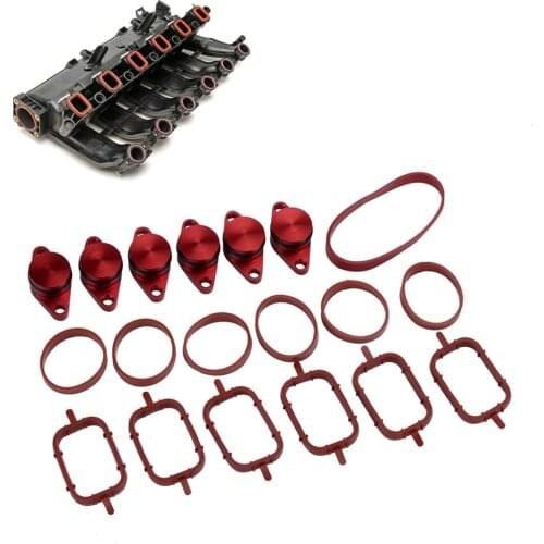 6 X 22MM Diesel Swirl Flap Blanks Repair Kit with Manifold Gaskets for BMW