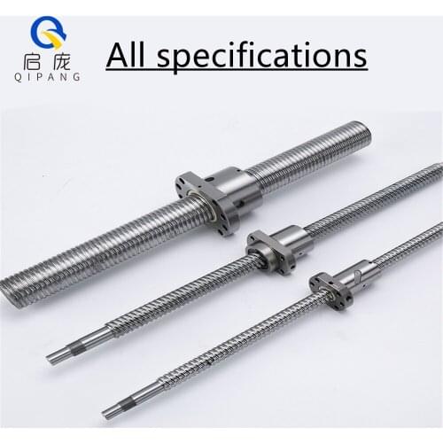 SFU1610 300-1000mm rolled ball screw C7 with 1204 flange single ball nut BK/BF10 end machined CNC