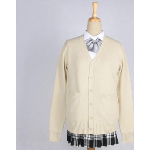 School JK Uniform Sweater Coat Anime Cosplay Costumes Cardigan Outerwear Sweater 10 Colors Long-sleeved Knitting Coat For Girls