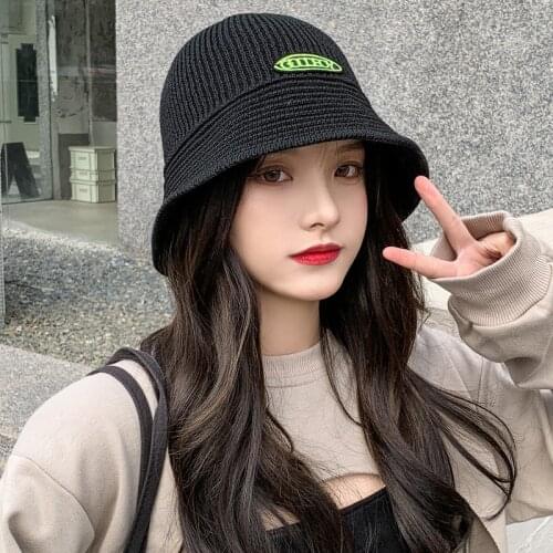 Summer Luxury Ladies Bucket Hat Fashion Designer Sunscreen Bucket Hat Outdoor Travel Black Sun Hat New 2021