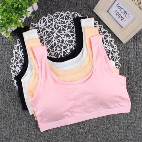 Cute bra Underwear for girls Large size student development bra cotton detachable sponge pad girl sports tube top